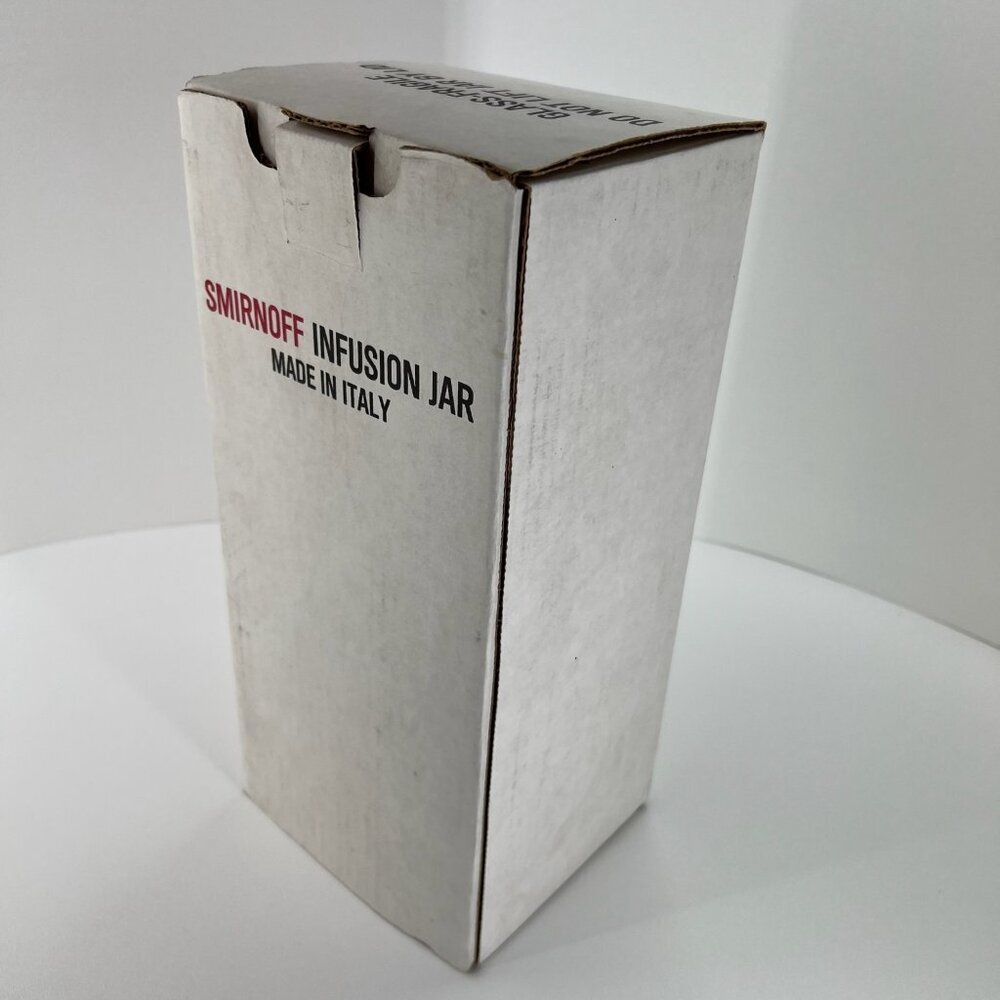 Smirnoff Infusion Jar Made In Italy Green Glass W/ Lid New Boxed - Picture 15 of 16